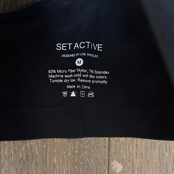 SET Active Ribbed Racerback Bra - Picture 2 of 3